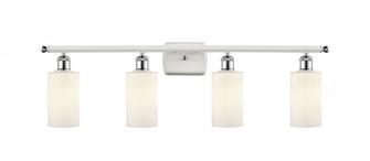 Clymer - 4 Light - 34 inch - White Polished Chrome - Bath Vanity Light (3442|516-4W-WPC-G801)