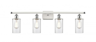 Clymer - 4 Light - 34 inch - White Polished Chrome - Bath Vanity Light (3442|516-4W-WPC-G802)