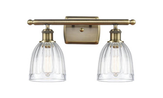Brookfield - 2 Light - 16 inch - Antique Brass - Bath Vanity Light (3442|516-2W-AB-G442-LED)
