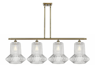 Springwater - 4 Light - 50 inch - Antique Brass - Cord hung - Island Light (3442|516-4I-AB-G212-LED)