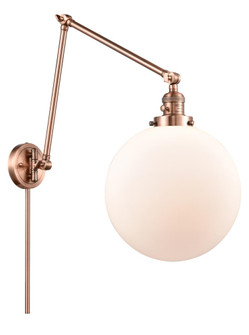 Beacon - 1 Light - 12 inch - Antique Copper -Adjustable Swing Arm (3442|238-AC-G201-12)