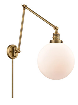 Beacon - 1 Light - 10 inch - Brushed Brass -Adjustable Swing Arm (3442|238-BB-G201-10)