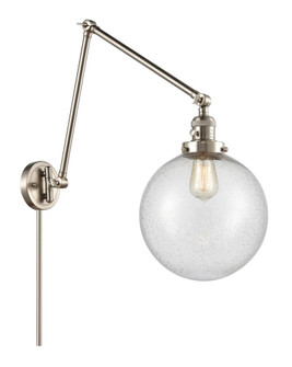 Beacon - 1 Light - 10 inch - Brushed Satin Nickel -Adjustable Swing Arm (3442|238-SN-G204-10)