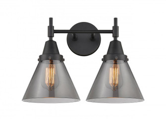 Cone - 2 Light - 17 inch - Matte Black - Bath Vanity Light (3442|447-2W-BK-G43-LED)