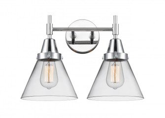 Cone - 2 Light - 17 inch - Polished Chrome - Bath Vanity Light (3442|447-2W-PC-G42-LED)