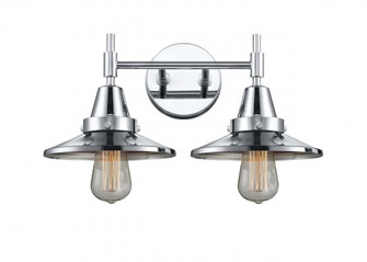Railroad - 2 Light - 17 inch - Polished Chrome - Bath Vanity Light (3442|447-2W-PC-M7-PC-LED)
