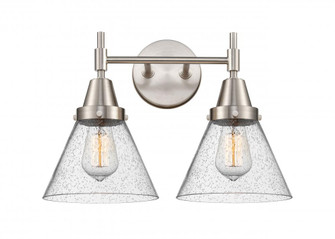 Cone - 2 Light - 17 inch - Satin Nickel - Bath Vanity Light (3442|447-2W-SN-G44-LED)