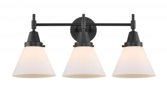 Cone - 3 Light - 26 inch - Matte Black - Bath Vanity Light (3442|447-3W-BK-G41-LED)