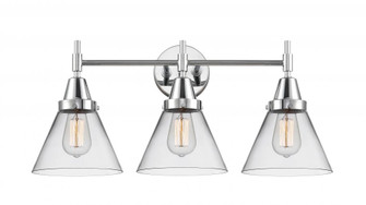 Cone - 3 Light - 26 inch - Polished Chrome - Bath Vanity Light (3442|447-3W-PC-G42-LED)