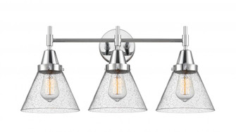 Cone - 3 Light - 26 inch - Polished Chrome - Bath Vanity Light (3442|447-3W-PC-G44-LED)