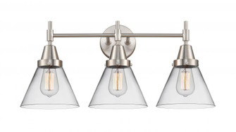 Cone - 3 Light - 26 inch - Satin Nickel - Bath Vanity Light (3442|447-3W-SN-G42-LED)