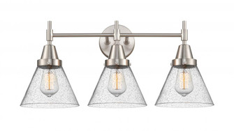 Cone - 3 Light - 26 inch - Satin Nickel - Bath Vanity Light (3442|447-3W-SN-G44-LED)