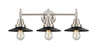 Railroad - 3 Light - 26 inch - Satin Nickel - Bath Vanity Light (3442|447-3W-SN-M6-BK)