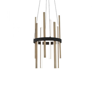 HARMONIX 14IN ROUND FOYER PENDANT 3000K (3612|PD-87914-BK/AB)
