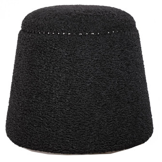 Uttermost Gumdrop Black Ottoman (85|23575)