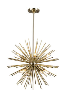 Sunburst  8 Light Chandelier (Satin Brass) (12|AC11443)
