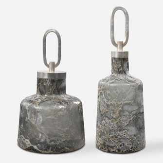 Uttermost Storm Art Glass Bottles Set/2 (85|17840)