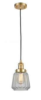 Chatham - 1 Light - 7 inch - Satin Gold - Cord hung - Mini Pendant (3442|201C-SG-G142)