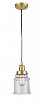 Canton - 1 Light - 6 inch - Satin Gold - Cord hung - Mini Pendant (3442|201C-SG-G184-LED)