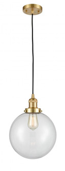 Beacon - 1 Light - 10 inch - Satin Gold - Cord hung - Mini Pendant (3442|201C-SG-G202-10)