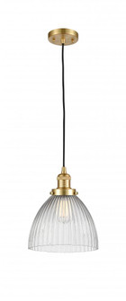 Seneca Falls - 1 Light - 10 inch - Satin Gold - Cord hung - Mini Pendant (3442|201C-SG-G222-LED)