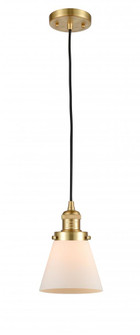 Cone - 1 Light - 6 inch - Satin Gold - Cord hung - Mini Pendant (3442|201C-SG-G61)