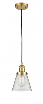 Cone - 1 Light - 6 inch - Satin Gold - Cord hung - Mini Pendant (3442|201C-SG-G62)