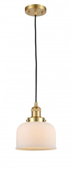 Bell - 1 Light - 8 inch - Satin Gold - Cord hung - Mini Pendant (3442|201C-SG-G71)