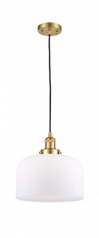 Bell - 1 Light - 12 inch - Satin Gold - Cord hung - Mini Pendant (3442|201C-SG-G71-L-LED)
