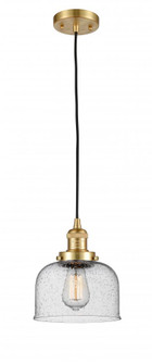 Bell - 1 Light - 8 inch - Satin Gold - Cord hung - Mini Pendant (3442|201C-SG-G74-LED)