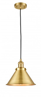 Briarcliff - 1 Light - 10 inch - Satin Gold - Cord hung - Mini Pendant (3442|201C-SG-M10-SG)