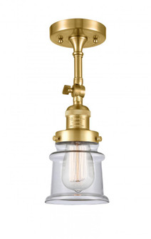 Canton - 1 Light - 5 inch - Satin Gold - Adjustable Semi-Flush Mount (3442|201F-SG-G182S-LED)