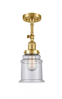 Canton - 1 Light - 6 inch - Satin Gold - Adjustable Semi-Flush Mount (3442|201F-SG-G184-LED)
