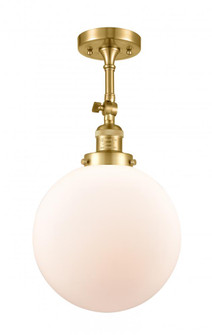 Beacon - 1 Light - 10 inch - Satin Gold - Adjustable Semi-Flush Mount (3442|201F-SG-G201-10)