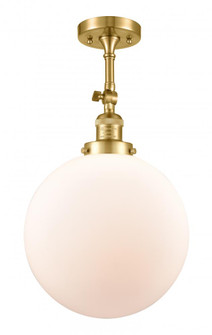 Beacon - 1 Light - 12 inch - Satin Gold - Adjustable Semi-Flush Mount (3442|201F-SG-G201-12-LED)