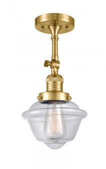 Oxford - 1 Light - 7 inch - Satin Gold - Adjustable Semi-Flush Mount (3442|201F-SG-G532)