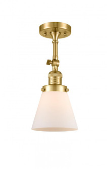 Cone - 1 Light - 6 inch - Satin Gold - Adjustable Semi-Flush Mount (3442|201F-SG-G61)