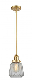 Chatham - 1 Light - 7 inch - Satin Gold - Stem Hung - Mini Pendant (3442|201S-SG-G142)