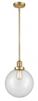 Beacon - 1 Light - 10 inch - Satin Gold - Stem Hung - Mini Pendant (3442|201S-SG-G202-10)