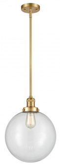 Beacon - 1 Light - 12 inch - Satin Gold - Stem Hung - Mini Pendant (3442|201S-SG-G202-12)