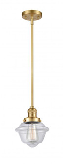 Oxford - 1 Light - 8 inch - Satin Gold - Stem Hung - Mini Pendant (3442|201S-SG-G532-LED)