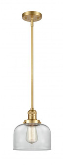 Bell - 1 Light - 8 inch - Satin Gold - Stem Hung - Mini Pendant (3442|201S-SG-G72)