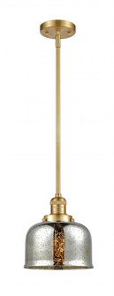 Bell - 1 Light - 8 inch - Satin Gold - Stem Hung - Mini Pendant (3442|201S-SG-G78-LED)