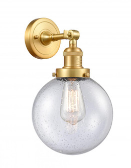 Beacon - 1 Light - 8 inch - Satin Gold - Adjustable Sconce (3442|203-SG-G204-8-LED)