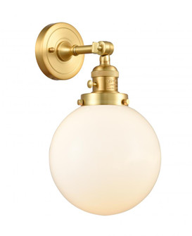 Beacon - 1 Light - 8 inch - Satin Gold - Adjustable Sconce (3442|203SW-SG-G201-8)
