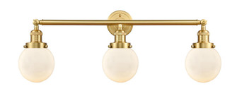 Beacon - 3 Light - 30 inch - Satin Gold - Bath Vanity Light (3442|205-SG-G201-6)