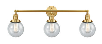 Beacon - 3 Light - 30 inch - Satin Gold - Bath Vanity Light (3442|205-SG-G204-6-LED)