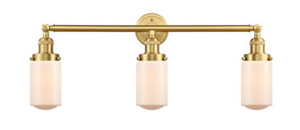 Dover - 3 Light - 31 inch - Satin Gold - Bath Vanity Light (3442|205-SG-G311-LED)
