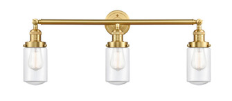 Dover - 3 Light - 31 inch - Satin Gold - Bath Vanity Light (3442|205-SG-G312)