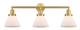 Cone - 3 Light - 32 inch - Satin Gold - Bath Vanity Light (3442|205-SG-G41)